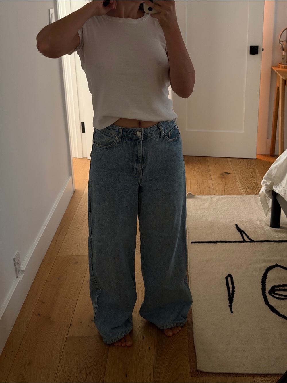 High-Rise Wide Leg Jeans in Light Blue Wash